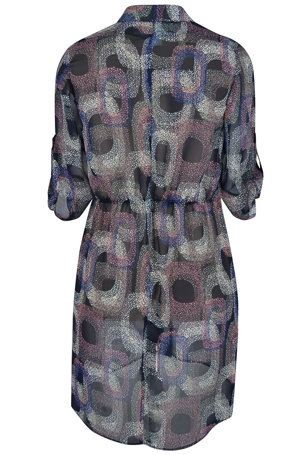 Платье-рубашка 1641Ла, розово-синий #284РСи241641Л