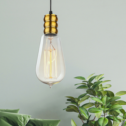 Светильник подвесной ЭРА PL13 E27 - 3 GB под лампу E27 провод 1 м золотой бронзовый