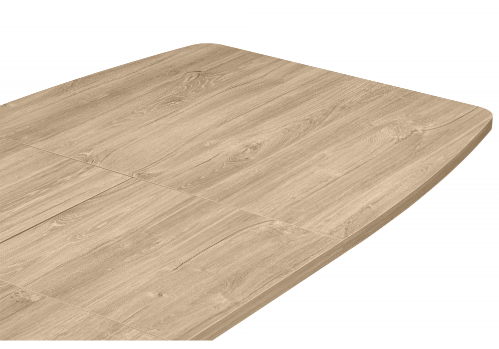 Стол деревянный Woodville Индиана 130x80 дуб кунео, черный