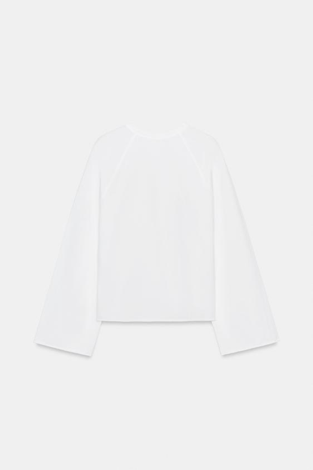 ZARA ФУТБОЛКА С РУКАВАМИ РЕГЛАН, БЕЛЫЙ