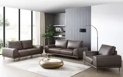 Трехместный диван Nolan 222 см из натуральной коричневой кожи