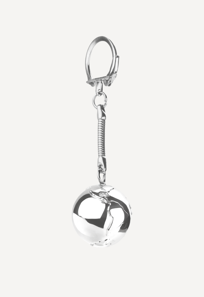 Обвес из серебра "Планета" со вставкой из выращенного сапфира