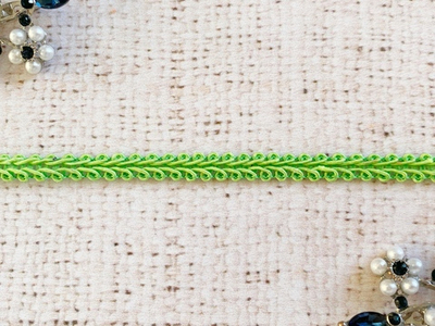 Тесьма Шанель плетеная, ш. 8 мм, салатовый