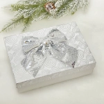 Бант на ёлку «Сияние» 16*17 см, Серебро