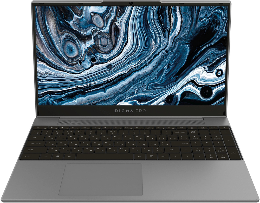 Ноутбук  Digma Pro Breve S 15.6 ", Core i3, 8 Гб RAM, 512 Гб SSD, UHD Graphics, Темно-серый