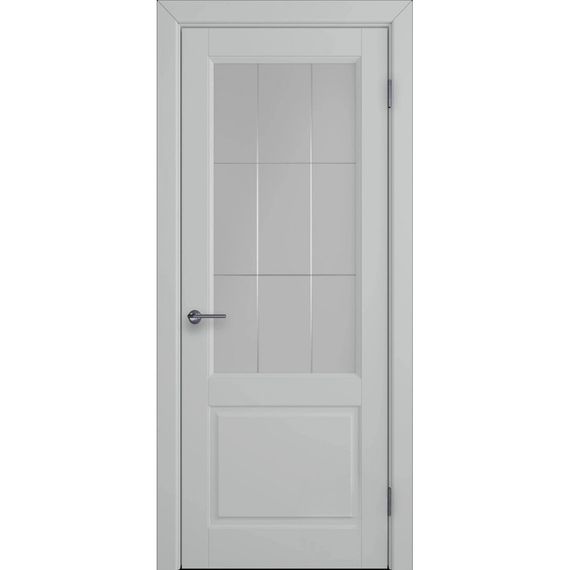 Фото межкомнатной двери эмаль VFD Dorren Silver остеклённая