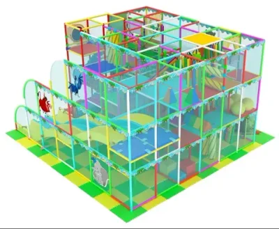 Уличный лабиринт "Детское раздолье" 70,5 м² (8,6*8,2*4,9 м)