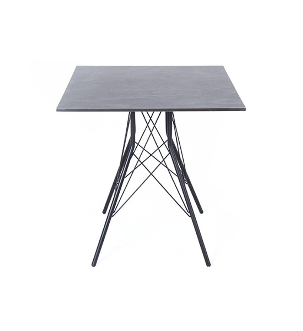 "Конте" интерьерный стол из HPL 70x70см, цвет "серый гранит"