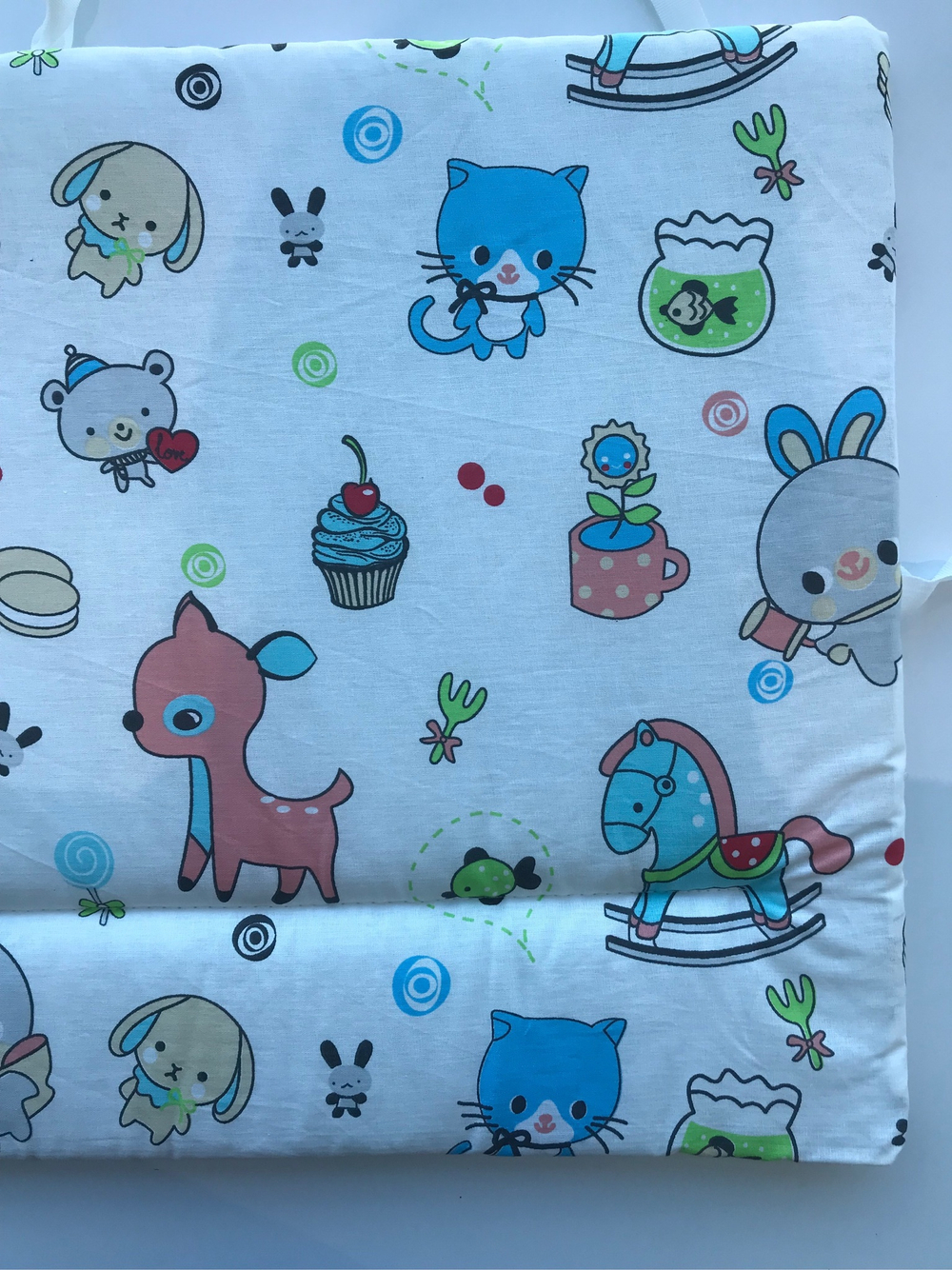 Борт-охранник бязь "Круги" серый