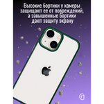 Чехол прозрачный с цветной рамкой iPhone 13 013141 Красный