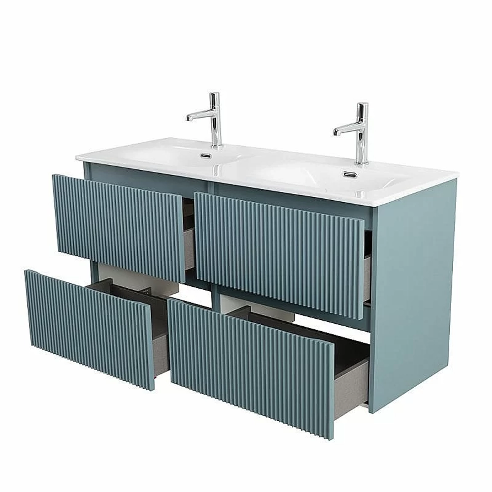 Тумба с раковиной BelBagno UNO-1200-4C-SO-AO голубой матовый
