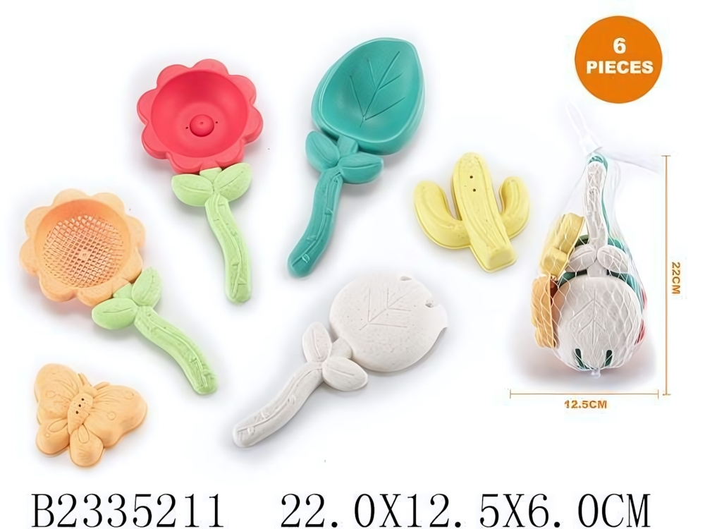 Набор для игры в песок (6 предметов) совок, форм. сет.M2-605