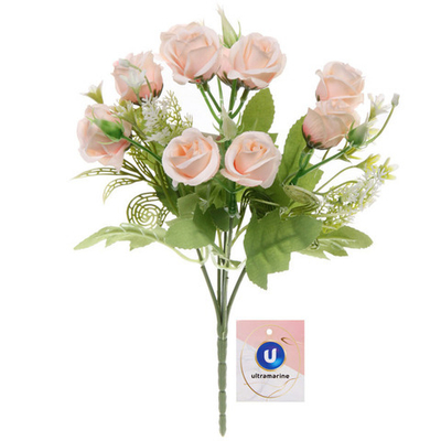Искусственные цветы «Летняя фантазия» Розы 30см цвет бледно-розовый