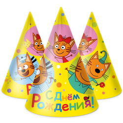 Колпаки "Три кота: Яркий праздник" 6 шт