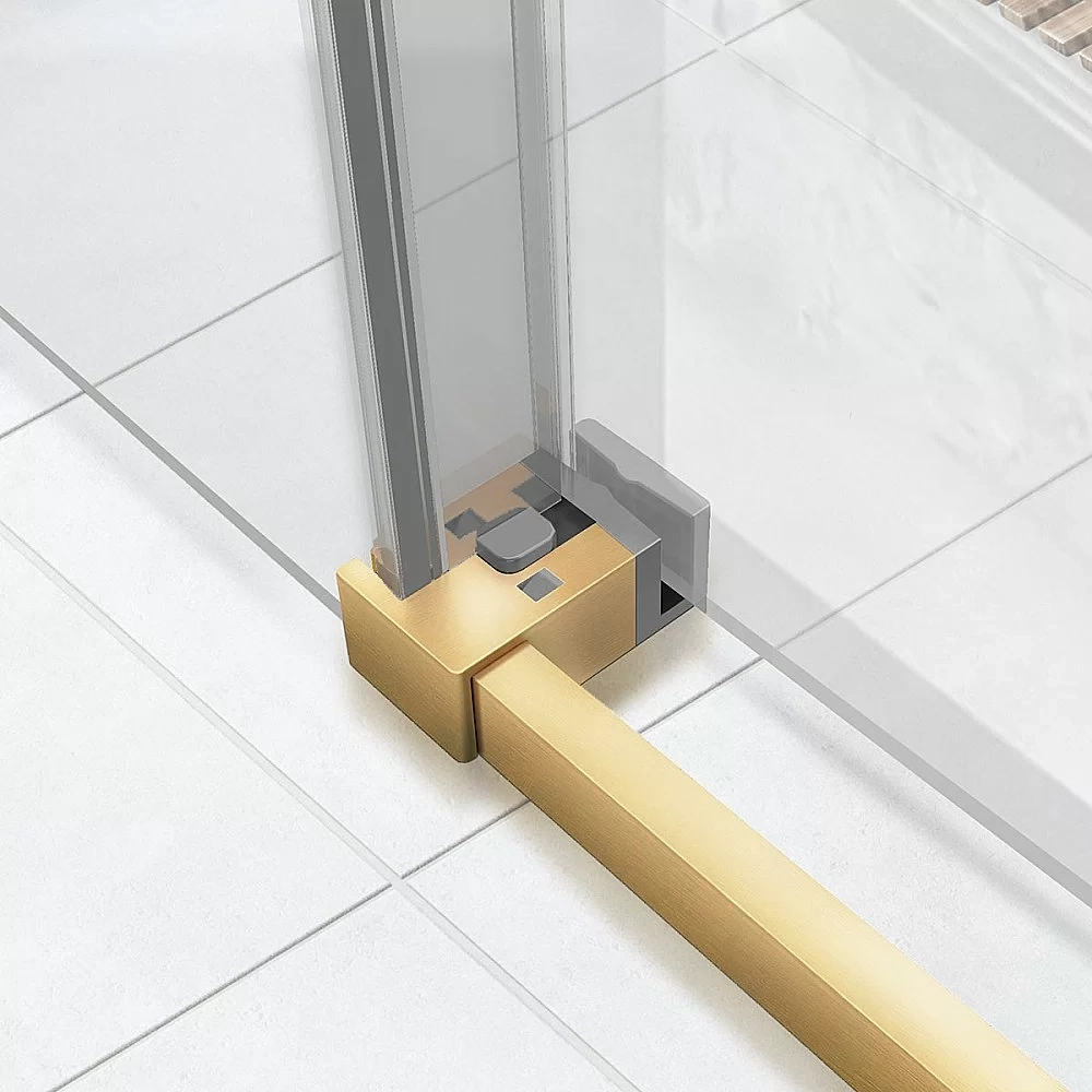 Душевой уголок Vincea Slim Soft VSR-1SS8014CLG 140x80 стекло прозрачное/профиль золото брашированное