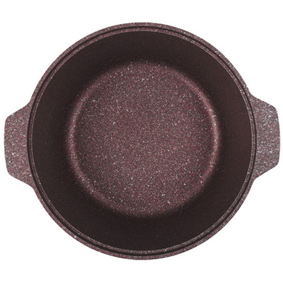 Кастрюля-жаровня 5л диаметром 28см со стекл. крышкой, АП линия «Granit ultra» (red)