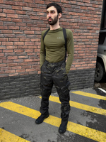 Костюм горка 6 флис / осень-зима / черный мультикам