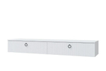 Тумба под телевизор подвесная Белое сияние/Белый бриллиант , Шарлиз, 180х44,6х25 см