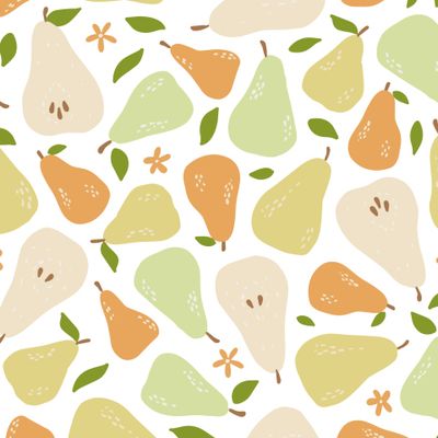 милый паттерн с абстрактными грушами