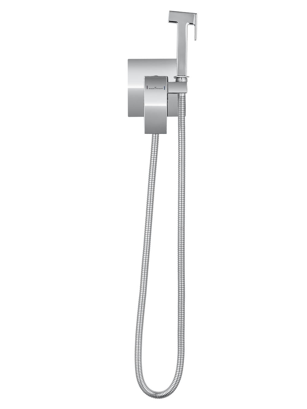 Смеситель с гигиеническим душем встраиваемый WONZON & WOGHAND CUBE, Хром (WW-88829016-CR)