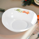 Салатник 1000мл 19*7см Лилия, треугольная форма, опаловое стекло, MILLIMI