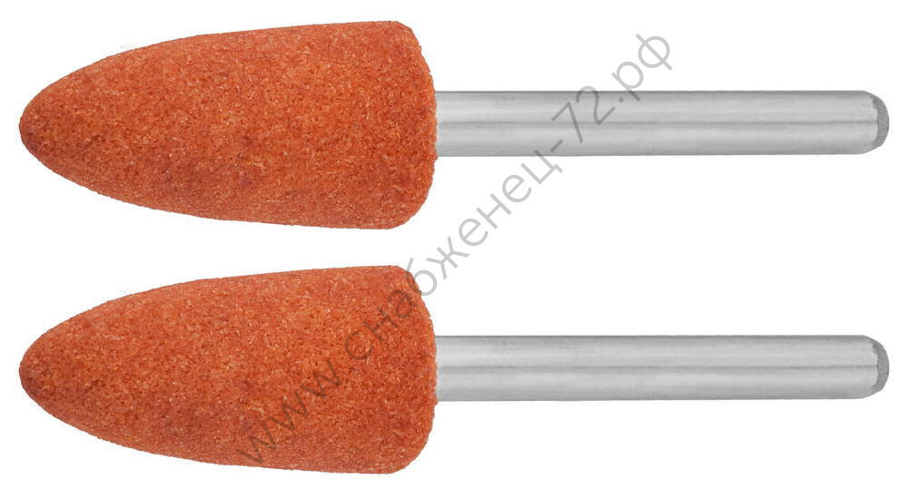 ЗУБР 2 шт, 9.5 x 19.0 х 3.2 мм, L 45 мм, P 120, Набор абразивных шлифовальных конусов (35912)