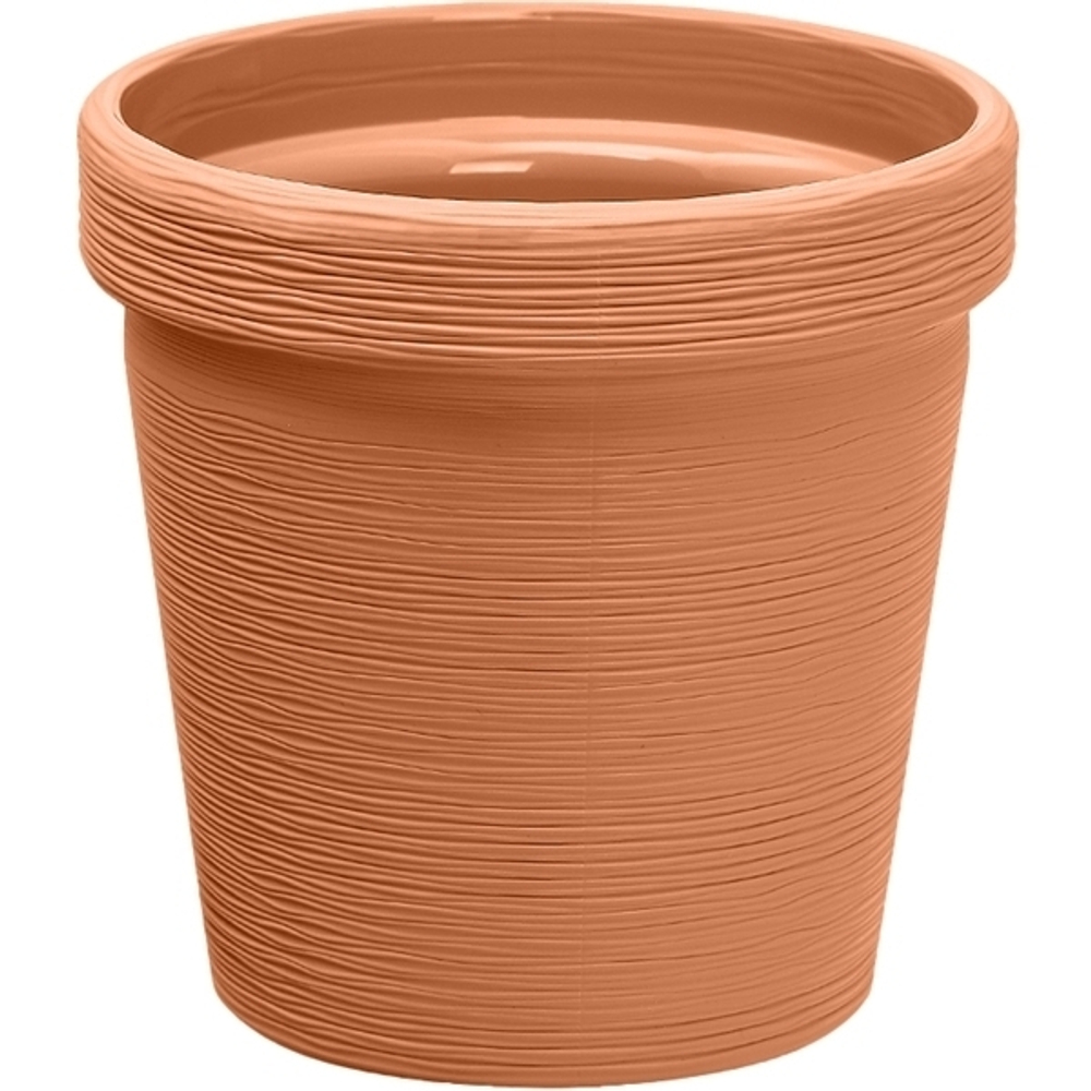 Кашпо для цветов пластиковое 1,1л d-13см «Терра» Карамельный