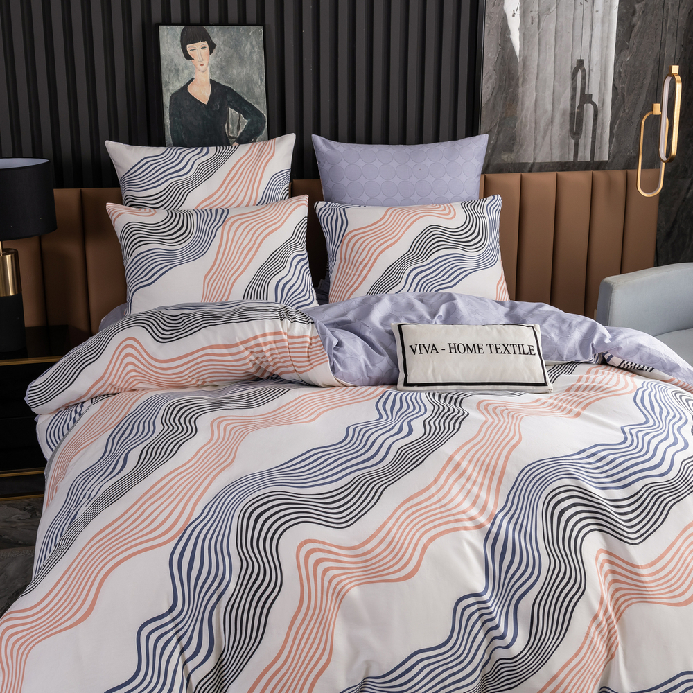 Комплект постельного белья Делюкс Сатин 100% хлопок на резинке LR430