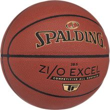 Мяч баск. SPALDING TF ZiO Excel, 76940z, р.7, композит. кожа (ПУ), коричнево-черный