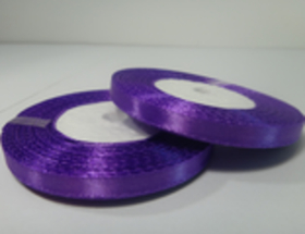 Лента атласная фиолетовая 7 мм.