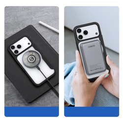 Чехол книжка черного цвета с поддержкой MagSafe от Dux Ducis для iPhone 17 Pro, серия Skin X Pro Series Case