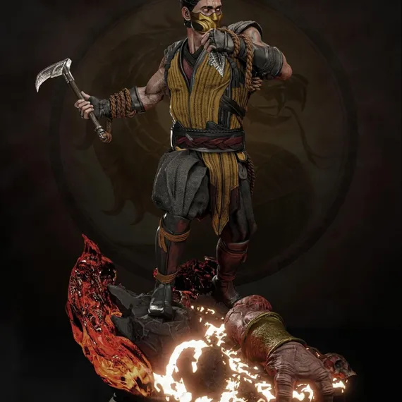 Scorpion on flame - Mortal Kombat