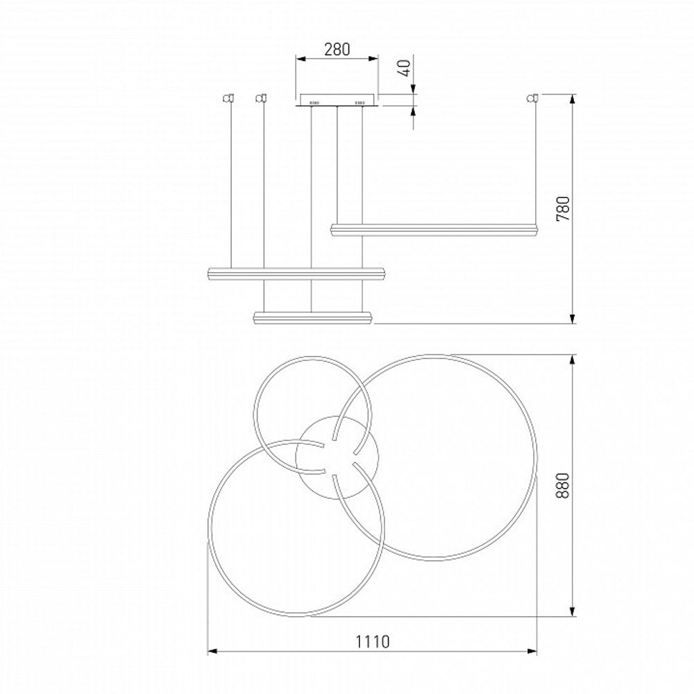 Подвесной светильник Eurosvet Gap 90180/3 золото