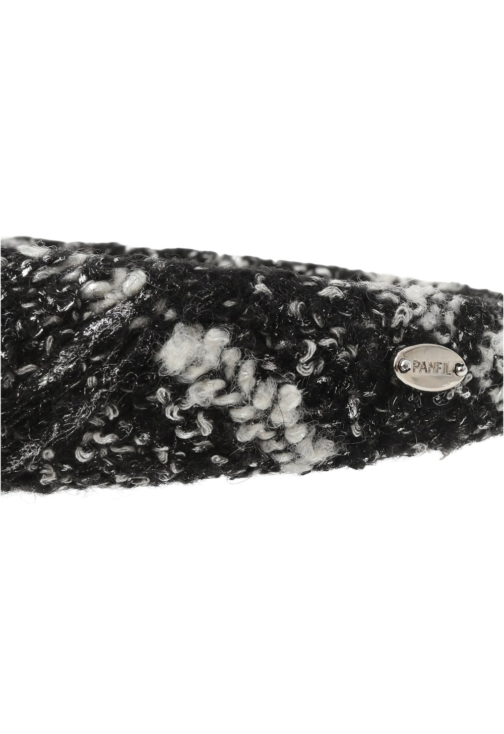 Ободок из черно-белого твида