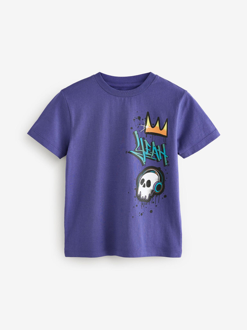 Футболка для мальчика Next E66-201, 3 шт., Фиолетовый, Мятный, Кремовый