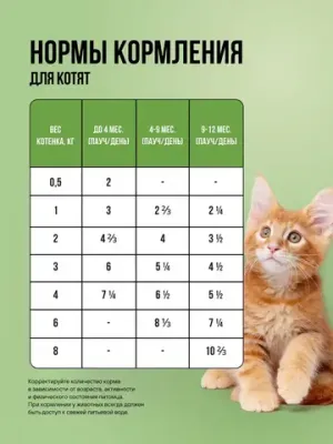 Пауч кусочки в соусе для котят и беременных кошек, с ягненком и овощами