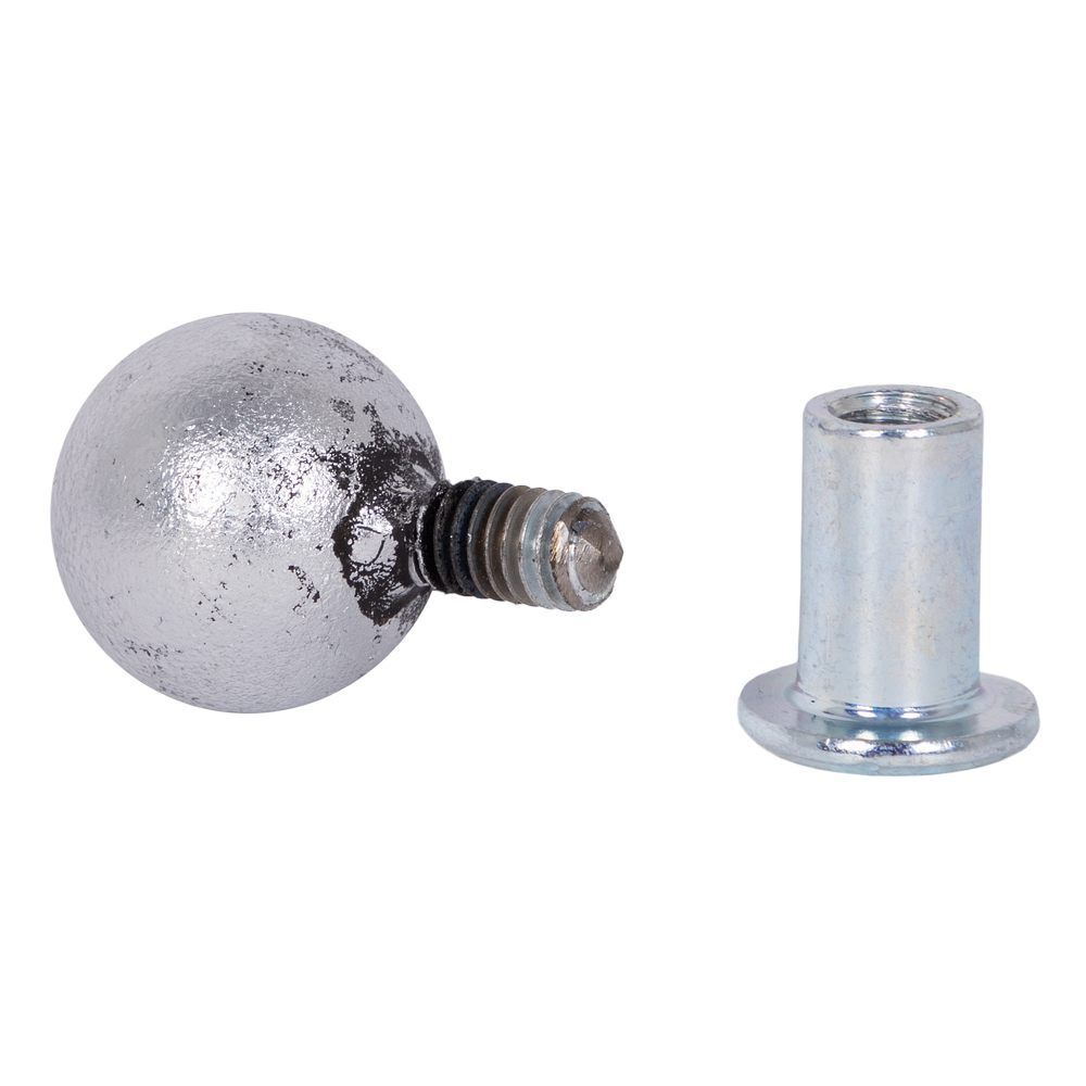 Ручка мебельная Сфера 20 Античное серебро