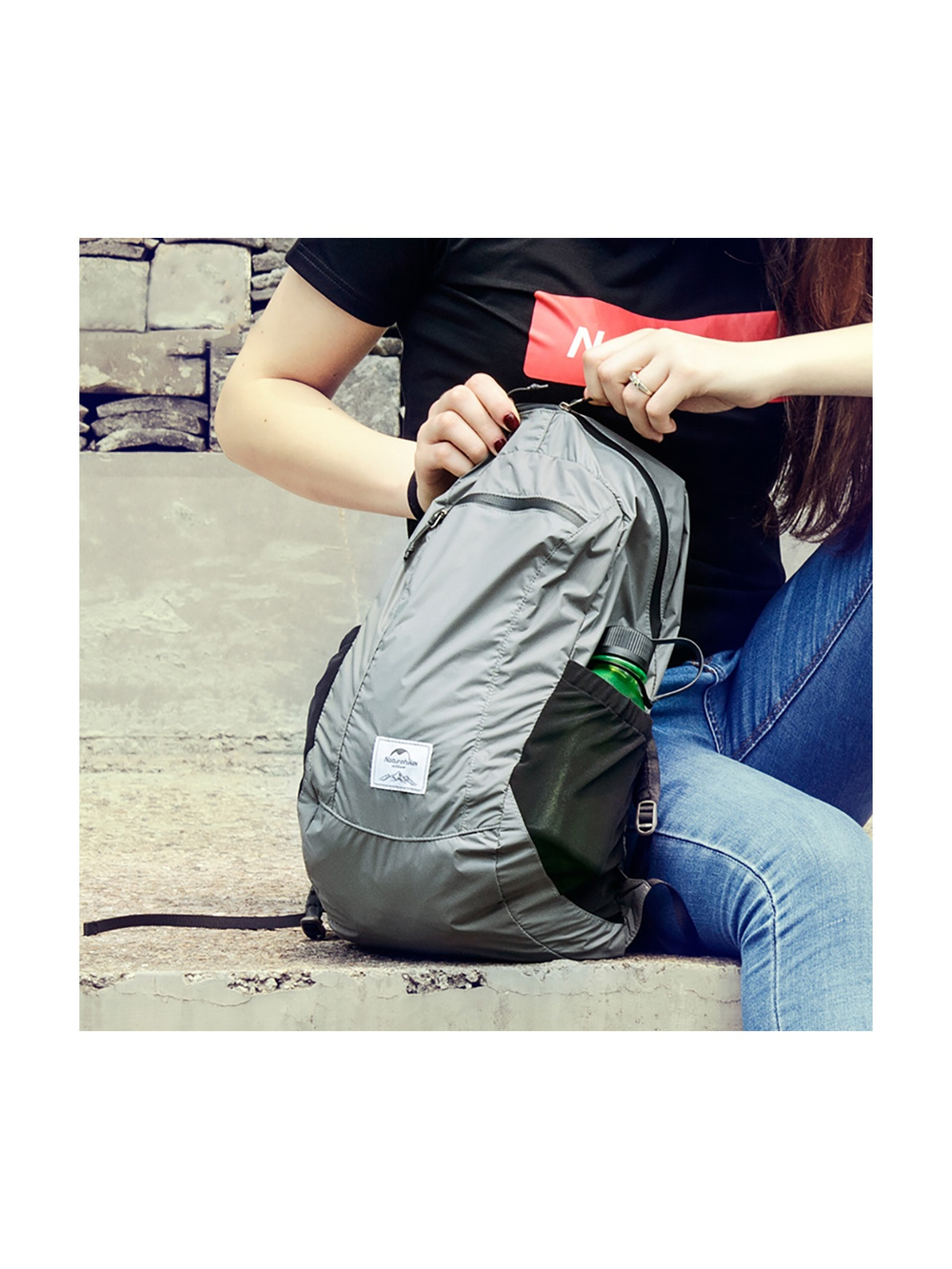 Рюкзак Naturehike 18L NH17A012-B Ultra-Light компактный серый