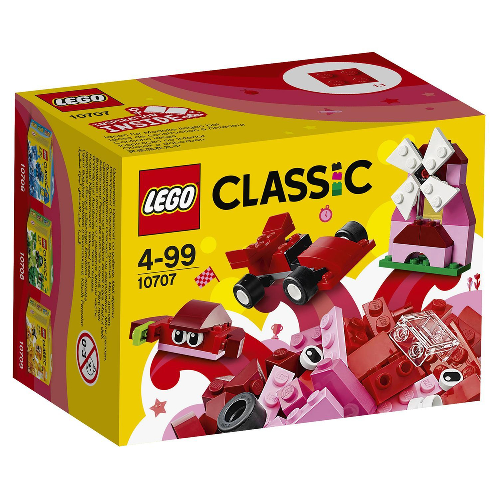 LEGO Classic: Красный набор для творчества 10707 — Red Creativity Box — Лего Классик