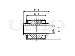 Сайлентблок передний задней цапфы UNIO RMP-20692