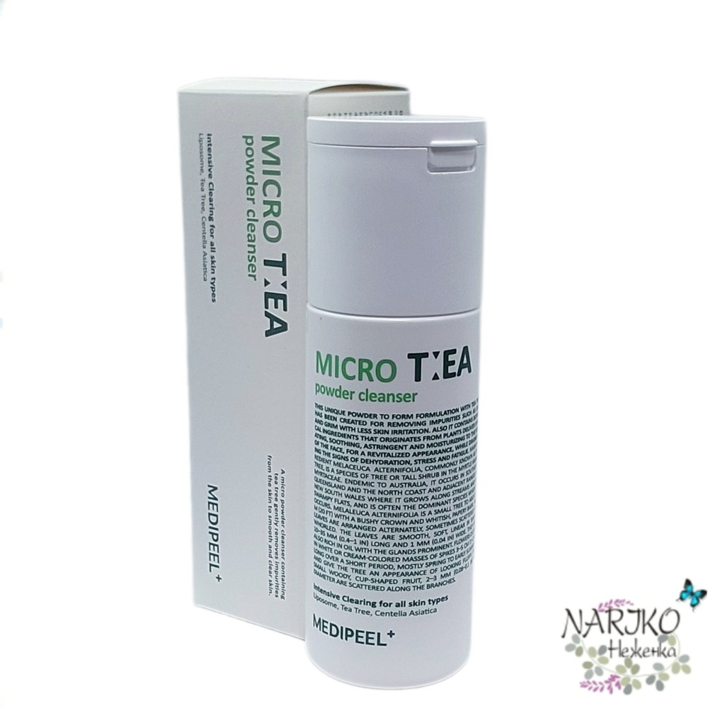 Глубоко очищающая энзимная пудра MEDIPEEL Micro Tea Powder Cleanser с чайным деревом, 70 гр.