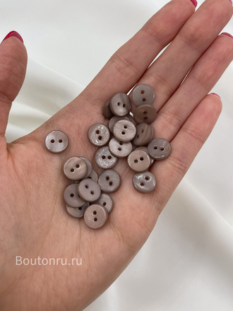 Пуговицы на прокол пыльно-розовый(коричневый) перламутр