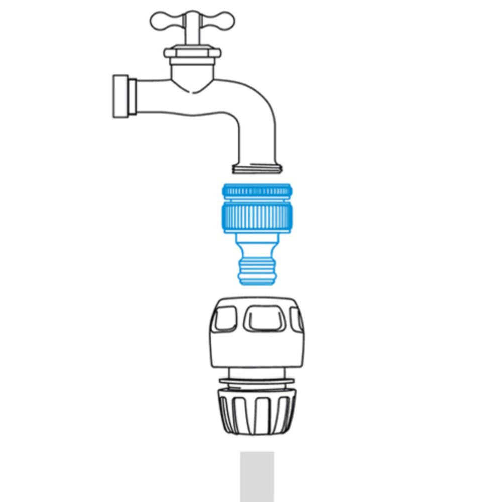 Штуцер GF GF80005435 для шланга с резьбой 3/4 и 1/2 | GF