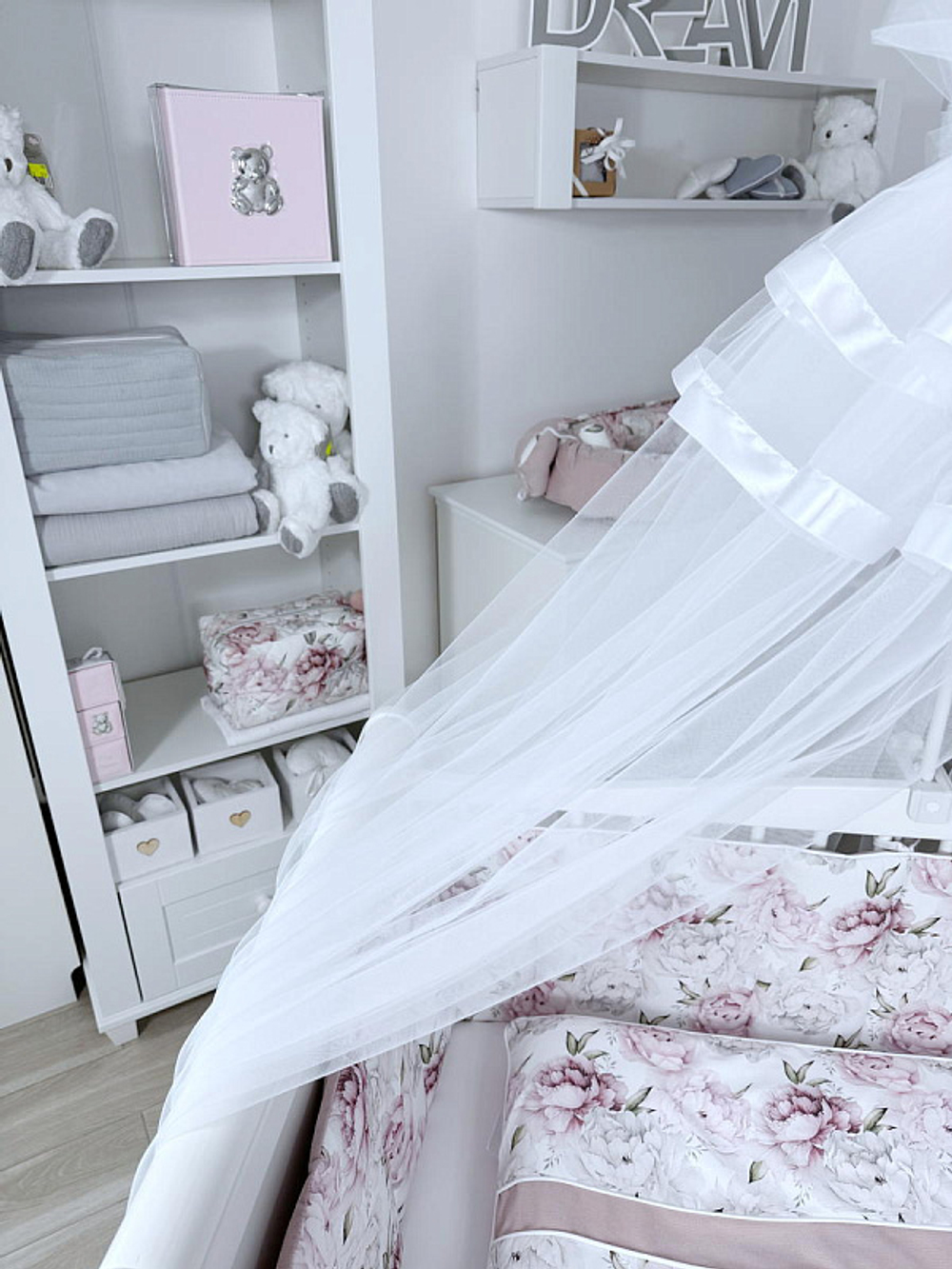 Комплект постельного белья Lepre New Lovely Roses 6 предметов 125х65 см белый/розовый