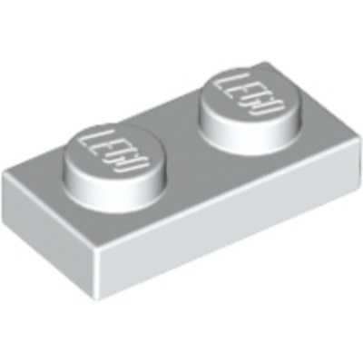Lego Плитка 1x2 (белый) 3023 / 302301