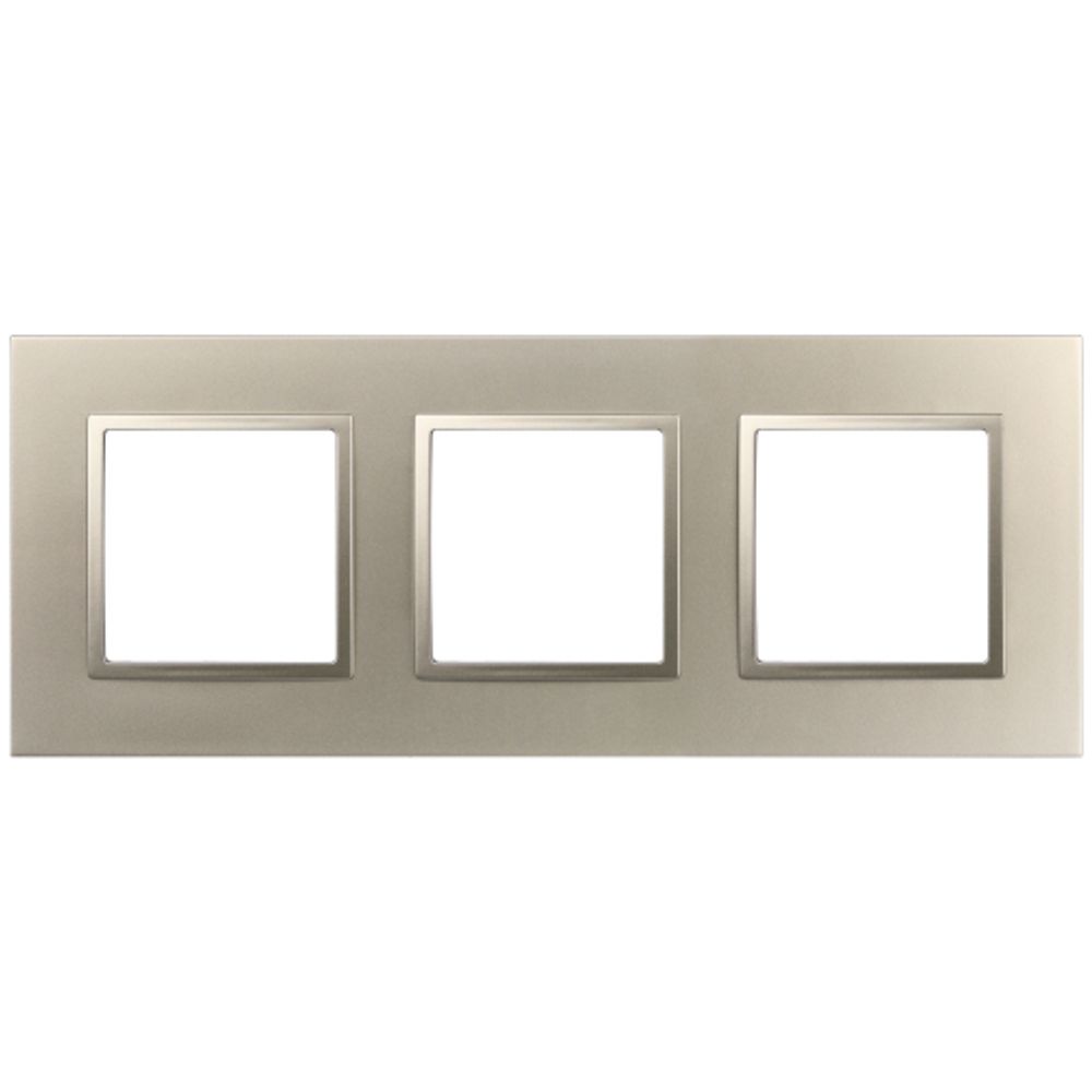 Рамка для розеток и выключателей ЭРА Elegance 14-5013-04 Classic, на 3 поста, шампань