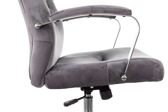 Кресло руководителя Бюрократ T-9928SL Fabric серый Italia 26 крестов. металл хром