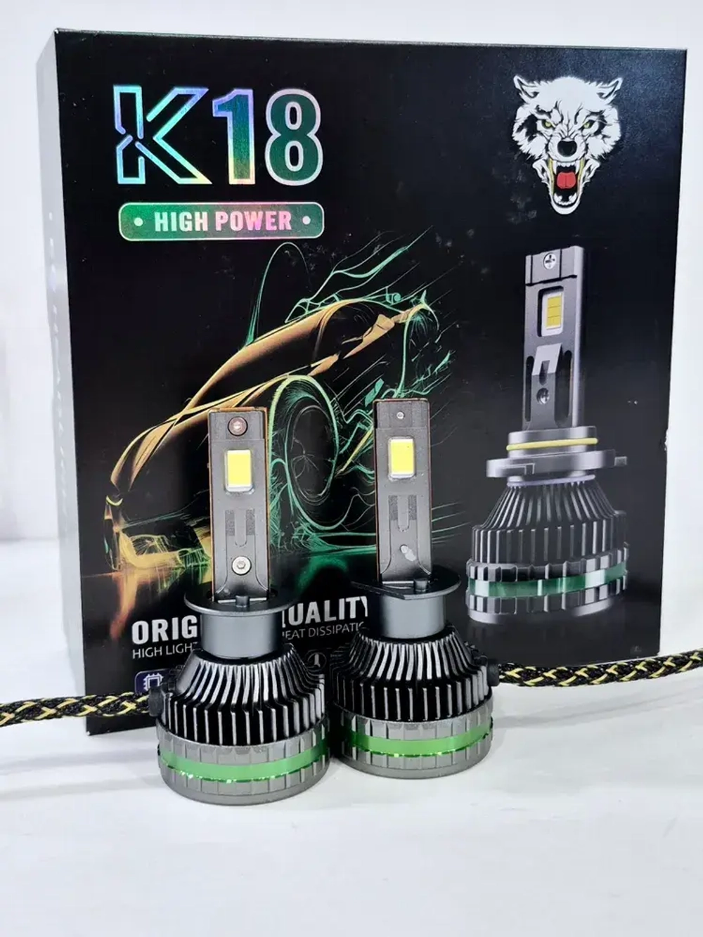 H1 (LED) / Светодиодные (H1) лампы, K18 High Power, 300 Вт - 12 вольт (2 шт. / комплект)