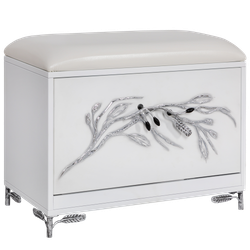 Банкетка Oliva Branch (Олива Бранч) Айс Античное серебро