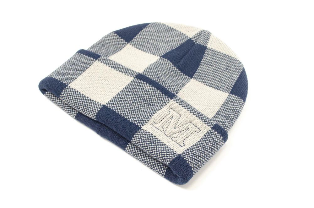 Шапка Magamaev M beanie белая / темно-синяя